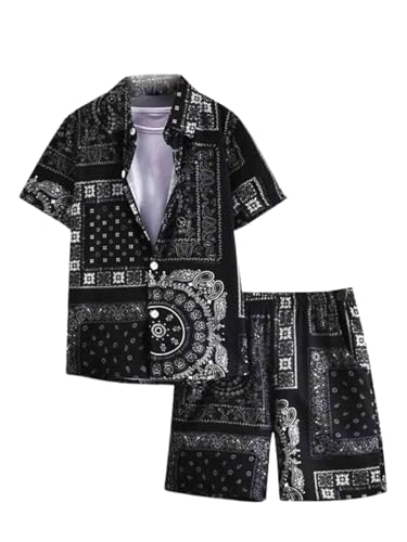 OM SAI LATEST CREATION Men’s Night Dress|Multi Printed Rayon Short Night Suit Set|Pajama Set/Night Dress for Boys|Men’s Pajama Shorts Set|Beach|Summer|Picnic Wear for Boys (X-Large, Black) OM SAI LATEST CREATION Men’s Night Dress|Multi Printed Rayon Short Night Suit Set|Pajama Set/Night Dress for Boys|Men’s Pajama Shorts Set|Beach|Summer|Picnic Wear for Boys (X-Large, Black)