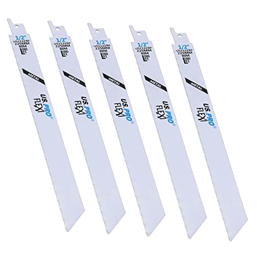 Lame de scie sabre bimétallique 225 mm lot de 5 lames de scie à métaux 14 TPI acier