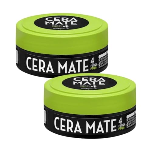 Cera Mate para Cabello, Fijación Nivel 4, Acabado Mate sin Brillo, 100 ml, Pack de 2 Unidades