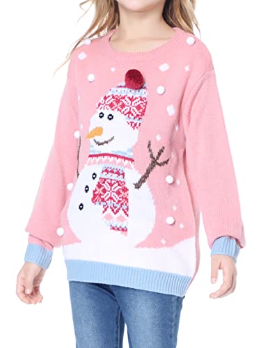 Christmas Rudolph Cute Reindeer Santa Snowman Knitted Ugly Sweater Pullover Jumper for Children Boy Girl2