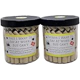 Funny Work Affirmation Jar - Shit I Want to Say at Work But Can't -Office Humor - Stress Relief - Coworker Gag Gift - 60 Hilarious Quotes- (Parchment, Original (CUSS WORDS))