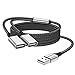 Produktbild MOGOOD USB Splitter kabel USB Y Splitter Adapter Dual USB 2.0 Netzkabe lweiterung für Lade/Daten übertragung Dual Double USB Port Extender Hub Extra Multiport Data Split Adapter für Laptop/Mac/Auto