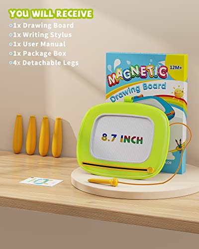Kikapabi Magnetisches Zeichenbrett für Kleinkinder 1–3 Jahre, höhenverstellbarer Malbrett mit Stützbeinen… – Ansicht 7