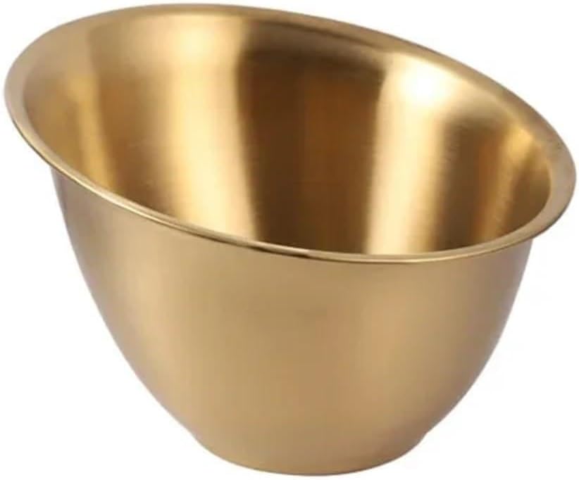 Fit for Stainless Steel Multifunctional Vegetable Mixing Bowl - for Barbecue, Hot Pot, and Restaurant Use(600mlMatte Gold)