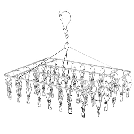 Varal De 40 Clips Inox Prendedores Pratico E Retrátil Cabide Para Roupas Intimas Para Pequenas