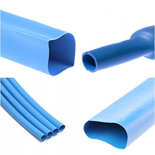 Gaine Thermorétractable Bleue Diamètre 4,5 Mm - Ratio 2:1 - Par WOER - Longueur 1 à 10m - Pour Câbles