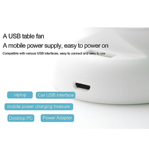 Super Mundo- Tragbarer Ventilator mit Clip, 2000 mAh, wiederaufladbarer USB- Ventilator, 3 Geschwindigkeitsstufen, für Kinderwagen, Autositz, Camping, Büro, Weiß (F5)-8