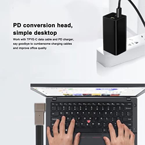 USB C to Slim Tip Adapter, Portable PD Fast Charging Converter, 90 Degree Angled Emulator Trigger Converter - Image 4