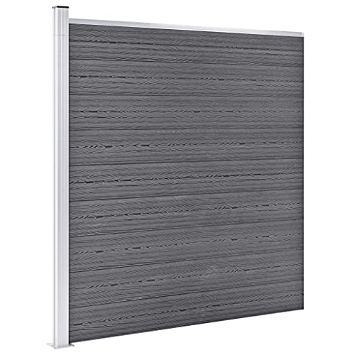 Panel de valla de privacidad para jardín, protección contra el viento, lamas para terraza, 526 x 186 cm, color gris, barrera exterior para protección de patio y patio