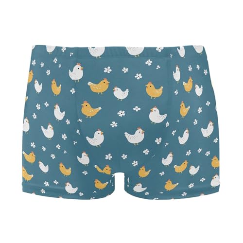 Cute Cock Rooster Mens Swim Trunk Swimwear Bathing Suit Swim Brief Square Leg Board Short S B0404061