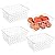 LOSYHU 4 Pack White Wire Baskets for Organizing Office Wire Storage Basket White Metal Storage Baskets for Pantry Kitchen Bins Freezer