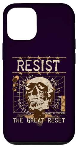 Coque pour iPhone 12/12 Pro Résistez au ministère de la vérité Great Reset Coque pour iPhone 12/12 Pro Résistez au ministère de la vérité Great Reset