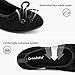 Greatonu Damen Geschlossene Ballerinas Flach Freizeit Tanzschuhe, Schwarz, 41 EU