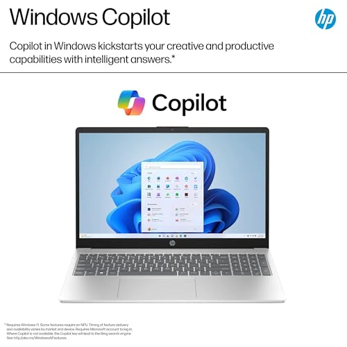 Image of HP 15.6 inch Touchscreen Laptop | 12th Gen Intel i5-1235U (Beats i7-8700) | 8GB RAM | 512GB SSD | Iris Xe Graphics | Win 11 Pro | Fast Charge | Silver | W /Mouse