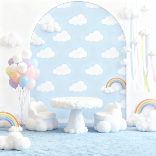 Fondo Arco Cielo Nubes Azul 6x2.6ft FiVan miniatura 3