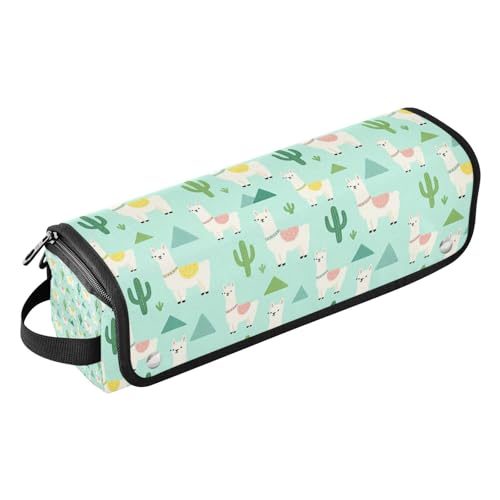Estuche de viaje 2 en 1 para rizador con tapete resistente al calor, impermeable, organizador para rizador, plancha y secador de cabello portátil miniatura 1