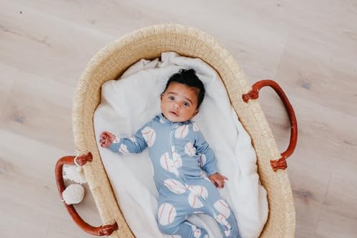 Image of Copper Pearl Zip-Up Footie Baby Pajamas - Soft Newborn Onesies for Boys & Girls, Tag-Free with Two-Way Zipper Baby Sleepers for Newborn - 24 Months, Slugger