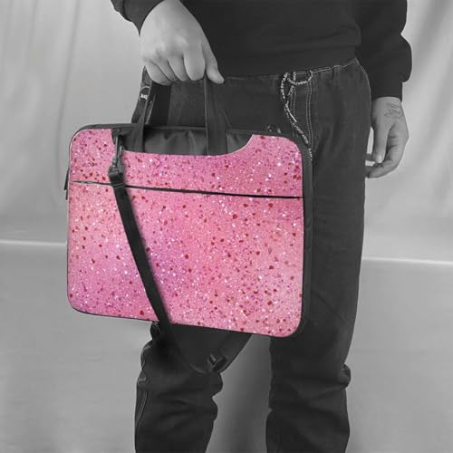 Bolso portátil rosa con brillo para laptop 15.6 pulgadas miniatura 2