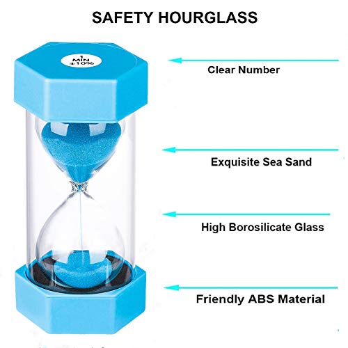 Suliao Hourglass 15 Minute Sand Timer:plastic Sand Clock,Large Blue Sand Watch 15 Min,Reloj De Arena 15 Minutos,Hour Glass Colorful Sandglass For Kids, Games, Classroom, Kitchen, Decoration #TOP4
