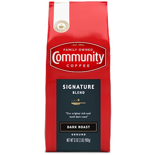 Image of Community Coffee Signature Blend, 128 Ounces Ground Coffee, Dark Roast, 32 Ounce Bag (Pack of 4)
