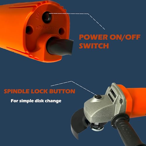Image of Inditrust Dumdaar Angle grinder machine 950W 100% Copper Winding 801 model machine (ORANGE)
