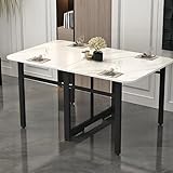 Table de terrasse pliante pour balcon : style minimaliste moderne : fabriquée en bois de qualité, la surface est lisse et durable, particulièrement adaptée pour la table de salle à manger extensible moderne ajoutant une touche moderne à votre intérieur.