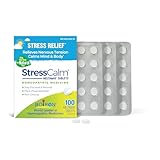 Boiron StressCalm Tabs - 100 Count for Relief of Stress, Anxiousness, Nervousness, Irritability, and Fatigue - Convenient Stress Calm Meltaway Tablets