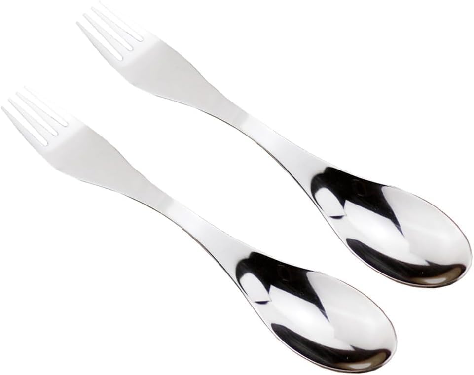 Ask Me 2 in 1 Fork and Spoon Combo 2-Pack Ultra Lightweight Camping Utensil, Eco-Friendly Spork for Backpacking, Hiking, Outdoors (B0D5Y814NB) Amazon Price History, Amazon Price Tracker
