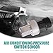 Neferta 1 PC Car Air Conditioning Pressure Sensor, Metal + Plastic High Temperature Resistant A/C Pressure Switch, Replace 13587668 13502759, Compatible with Buick Chevrolet GMC Opel Saab (Silver)