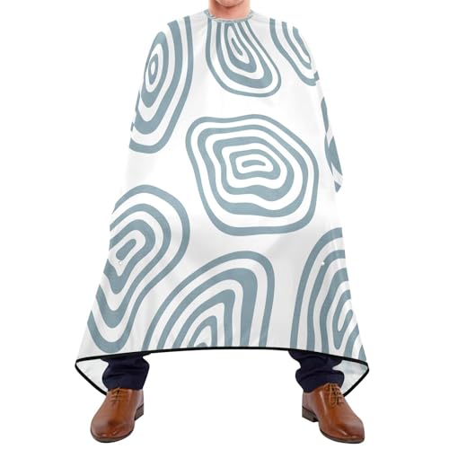 Capa de barbero impermeable para hombre con cierre ajustable miniatura 1