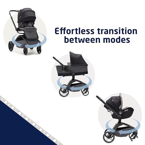 Image of Maxi-Cosi Tana 360 Rotating Modular Stroller, Stroller and Car Seat Combo Travel System, Onyx Heritage