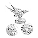 HAPINARY Elegant Car Hood Ornament 3D Eagle Design Universal Fit Metal Truck Car Decor