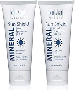 Obagi Medical Sun Shield Mineral Broad Spectrum SPF 50 Sunscreen, 3 Oz Pack of 2