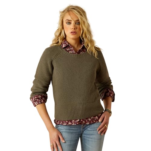Image of Ariat Women's Yellowstone Moss Crinkle Sweater