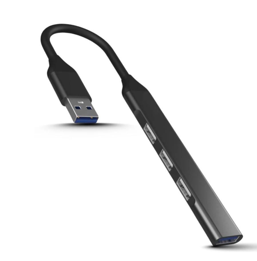 USB-A to 4 USB-A Ports 4-in-1 Hub, High Speed Data Transmission, Universal Connectivity, Black-image-24