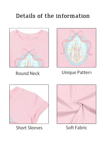 Image of Magical Shirt for Girls Magic Kingdom Graphic Tshirt | Cute Family Vacation Kids Short Sleeve Tops