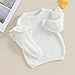 Mubineo Baby Girl Winter Clothes Basic Plain Cute Ruffle Sweater Toddler Kids Pullover Long Sleeve Newborn Sweaters (Cream White, 12-18 Months)