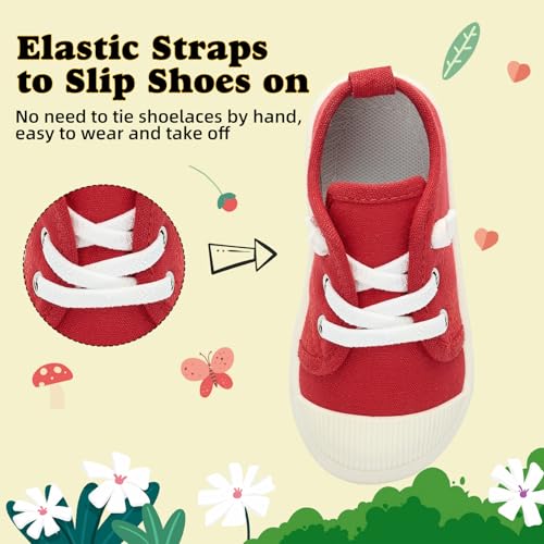 Toddler Canvas Shoes for Boys Girls Slip On Little Kids Sneakers with Soft Sole Breathable Unisex Child Fashion Causal Running Shoes3