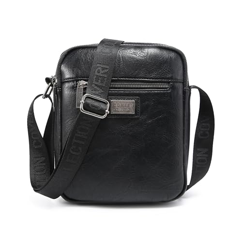 COVERI COLLECTION Borsello Uomo in Pelle Sintetica, Doppio Scomparto, Dimensioni 24x18x8 cm,...