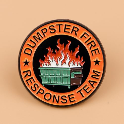 Dumpster Fire Response Team Enamel Pins, 3Pcs/5Pcs Trash Fire Sarcastic Button Brooch Office Humor Badge Creative Funny Work Decorative Gift Jewelry Accessories4