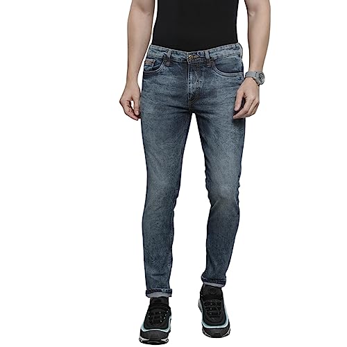 Image of The Indian Garage Co Men Slim Fit Solid Mid-Rise Stretchable Jeans