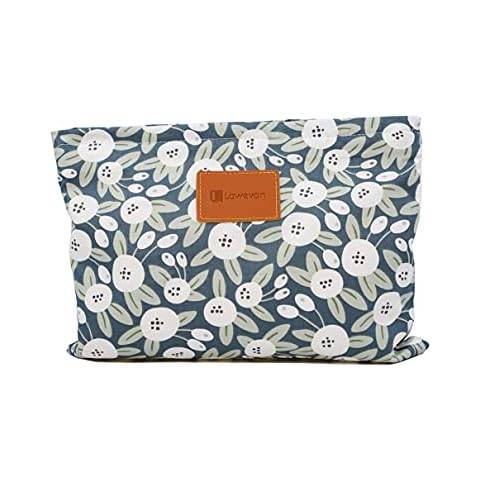 Lawevan Cosmetic Pouch Zippered Makeup Bags Travel Organizer Floral Pattern Gift Bridesmaids Gifts, Green, F Cover