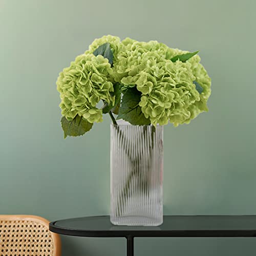 Wotcsil Hortensia, kunstbloemen, hortensia, kunstbloemen, lengte 55 cm, diameter 20 cm, kunstmatige hortensia, gedroogde hortensia, kunstbloemen, zoals echte decoratie, zijden bloemen, hoogwaardig bruidsboeket, groen, 2 stuks - Afbeelding 7