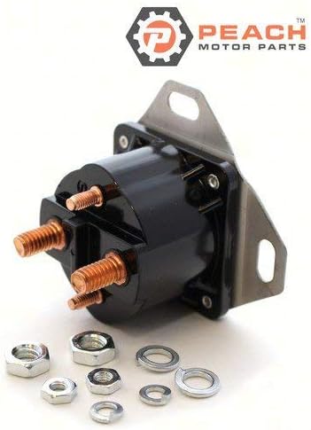 Peach Motor Parts PM-0586730 Solenoid, Starter & Trim; Replaces Johnson Evinrude OMC: 0586730, 586730, 0586842, 586842, 0985064, 985064, Mercury Marine: 89-76416A1, 89-76416A 1, Mercruiser: Made b