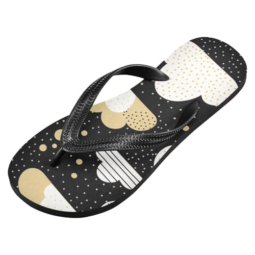 White Gold Cloud Men's & Women's Classical Beach Rubber Sandal Flip Flop Comfortable Slipper 214B2594