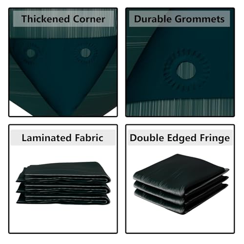 Image of Heart Home Polyethylene Tirpal (12X15 Feet) 120 GSM Tadpatri | Waterproof Tarpaulin Sheet | Tharpai | Thadika | Lightweight Premium Tirpal | Eco-Friendly Tent Tirpal | Green
