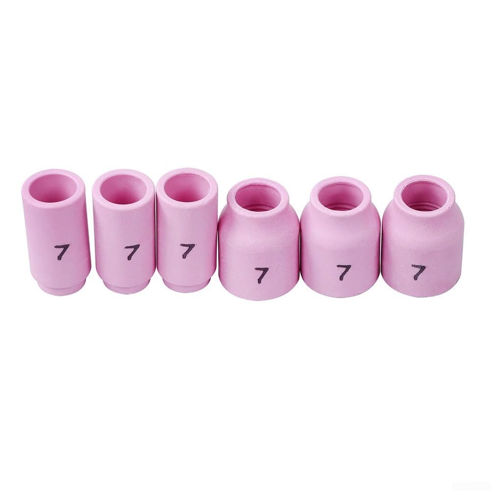 Kit di saldatura TIG, 123 pezzi, set di ugelli in allumina per torce a lente a gas tozze, accessori compatibili con modelli di torcia di saldatura WP-17, WP-18, WP-26