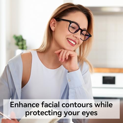 Image of Dollger Square Blue Light Blocking Glasses Women Men Computer Eyeglasses Fashion Light Weight TR90 Blue Light Glasses