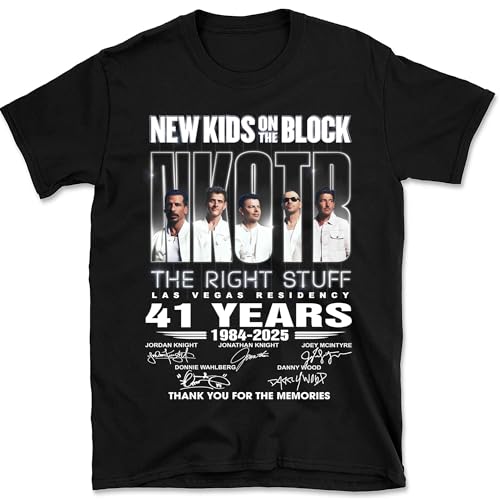 Pop Band Shirt The Right Stuff 2025 Tour Shirt Concert 41 Years Anniversary Band Merch Men Women New Kids Black