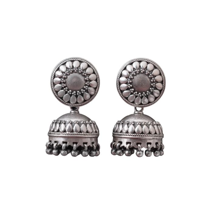 Shyle 925 Sterling Silver Dangle & Drop Earrings, Mizoya Intricate Versatile Jhumka, Well Stamped with 925,Traditional Oxidized Silver Jhumki Earrings, Gift for Her (B0CSSWT745) Amazon Price History, Amazon Price Tracker